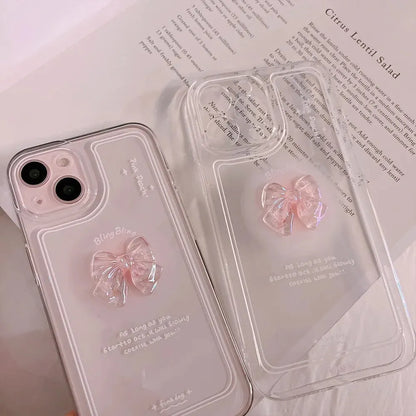 Przezroczyste etui z Kokardką 3D do iPhone